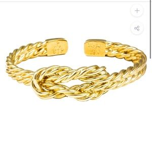 Kiel James Patrick KJP 14K Gold Plated Sailor's Luck Knot Cuff Bracelet